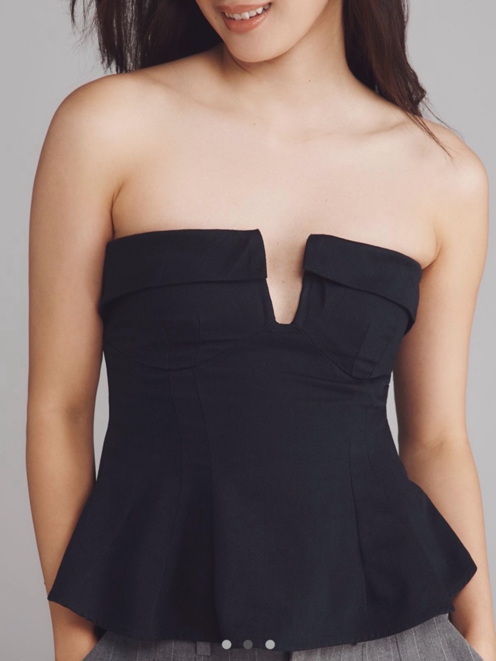 Anthropology Maeve Strapless Plunge Top - Picture 2 of 7